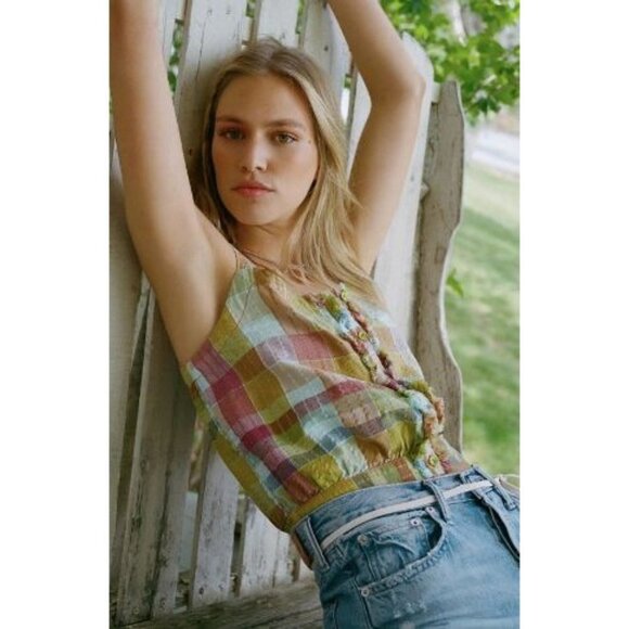 NWT Anthropologie Pilcro Plaid Tank Top-sz 12 - Picture 2 of 13